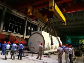 上海電建二公司廬江項目2號機組最重單件安裝完成