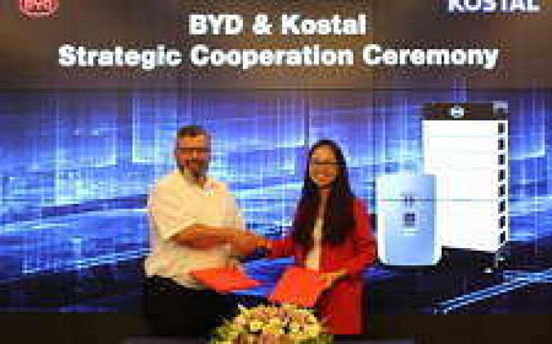 比亞迪，Kostal宣布與儲能合作伙伴關系
