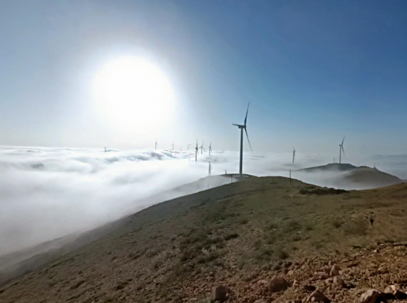 慶陽二期D1風電項目首臺風機并網